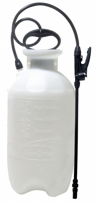Handheld Sprayer: 2 gal Sprayer Tank Capacity, Polyethylene, In Tank Filter, 34 in, Lawn and Garden