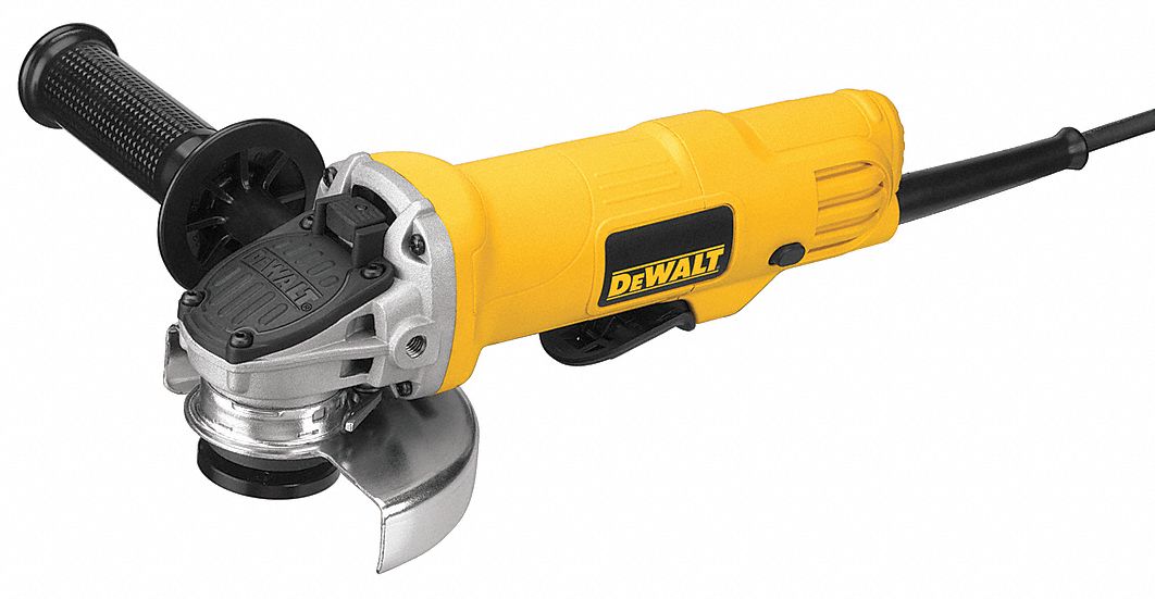 Angle Grinder: 7.5 A, 12,000 RPM Max. Speed, Paddle, Adj Guard, 4 1/2 in Wheel Dia