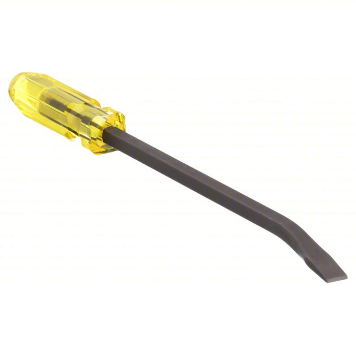 Screwdriver Handle Pry Bar: Chisel End, 15 in Overall Lg, 7/16 in Bar Wd, 5/8 in End Wd, T No