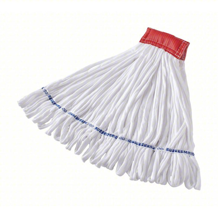 Wet Mop: String Mop, Clamp-On Connection, Launderable, 28 oz Dry Wt
