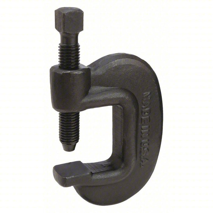 C-Clamp: 2 3/8 in Max. Opening, 1 7/8 in Throat Dp, Forged Steel, 12,500 lb Clamping Pressure