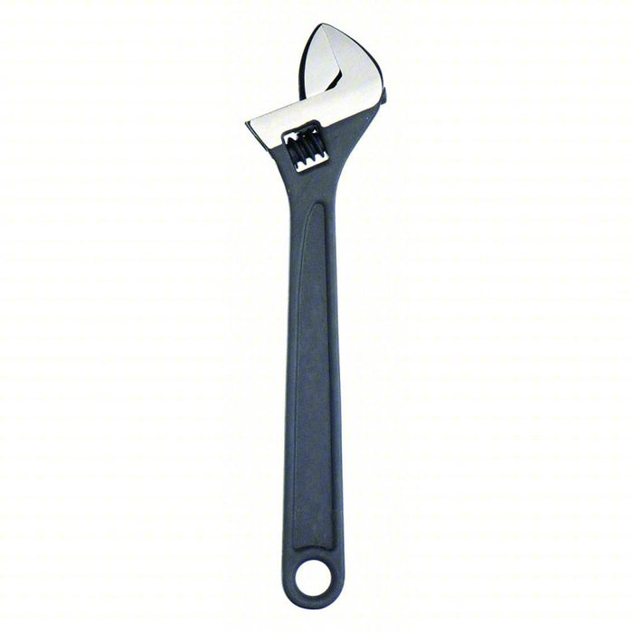 Adjustable Wrench: Alloy Steel, Black Phosphate, 12 in Overall Lg, 1 11/32 in Jaw Capacity
