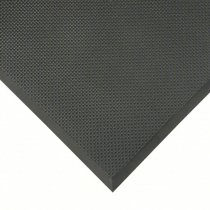 Antifatigue Mat: Pebble, 3 ft x 5 ft, 5/8 in Thick, Black, Nitrile Foam, Oil & Grease-Resistant