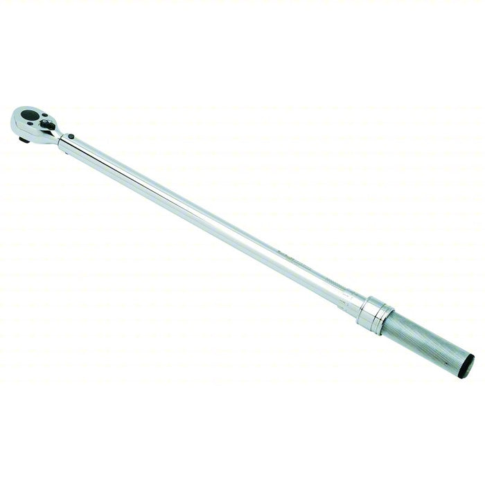 Micrometer Torque Wrench: Foot-Pound/Newton-Meter, 1/2 in Drive Size, 30 ft-lb to 250 ft-lb