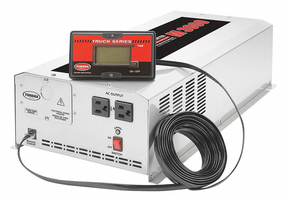 Inverter: Modified Sine Wave, Terminal Blocks, 3,000 W Continuous Output Power, 3 Outlets