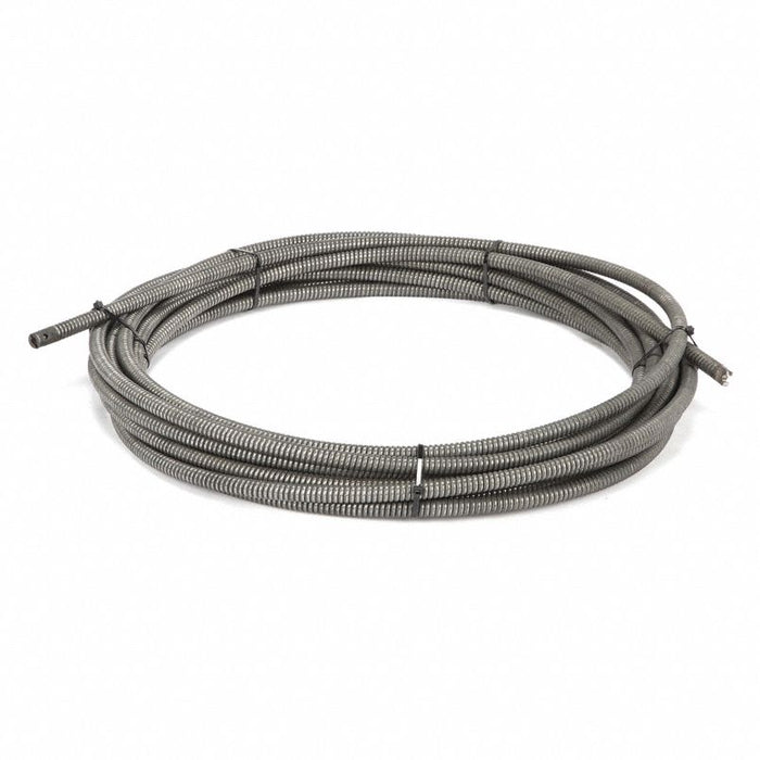 Drain Cleaning Cable: 5/8 in Dia., 75 ft Lg., Inner Core, Coupling, 6 in Max. Pipe Dia., C-27