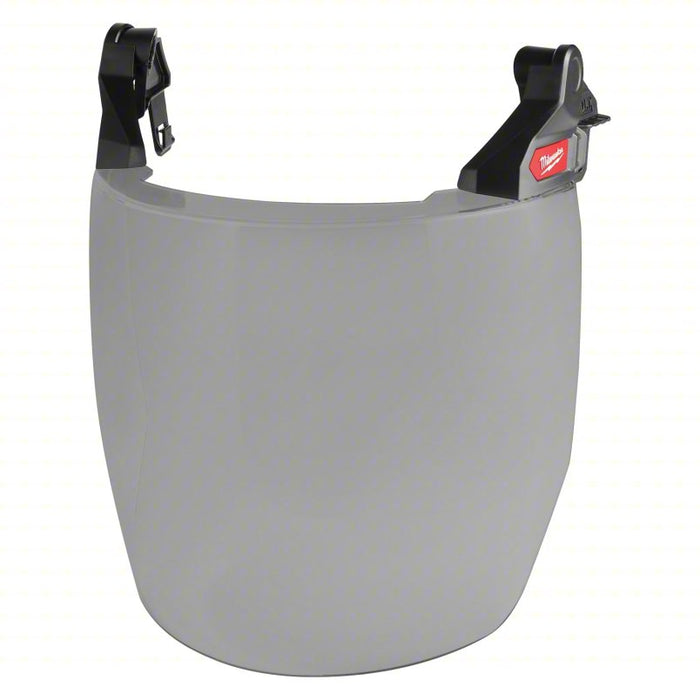 Face Shield Lens: Gray, Anti-Fog /Anti-Scratch, Polycarbonate, Not Rated for Welding Use