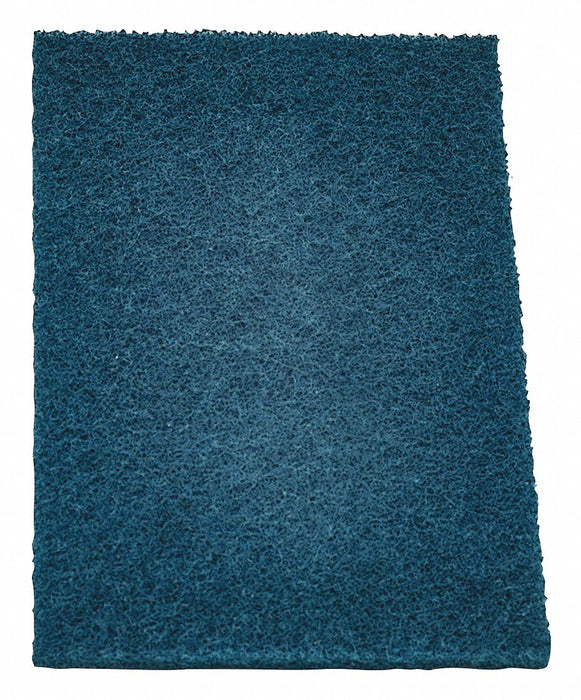 Metal Detectable Scouring Pad: Nylon/Resin, 8 7/8 in Lg, 5 7/8 in Wd, 3/8 in Ht, Blue, 60 PK