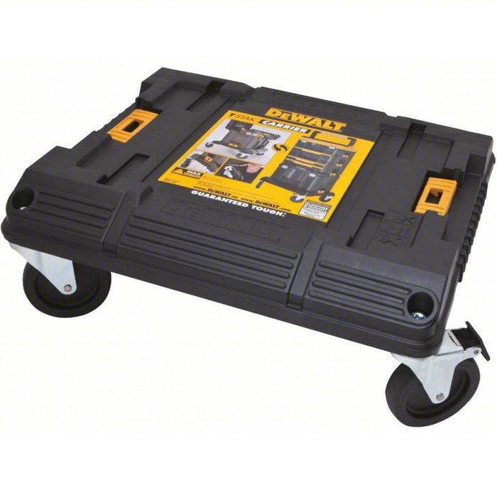 Tool Box Trolley: 17 in Overall Wd, 18 7/8 in Overall Dp, 7 in Overall Ht, Black/Yellow