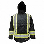 Flame Resistant Rain Jacket Black 2XL