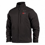 Heated Jacket Kit: Men's, 2XL, Black, Up to 12 hr, 48 in Max Chest Size, 4 Outside Pockets