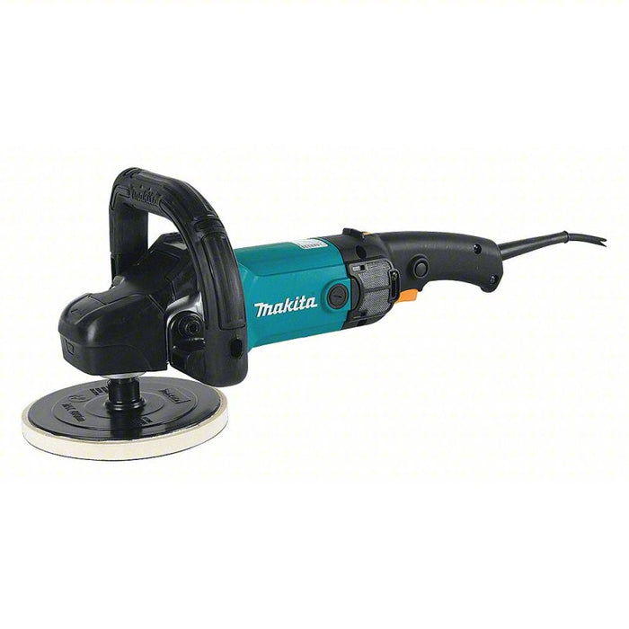 Electric Polisher: 7 in Compatible, 3,000 RPM Max Disc Speed