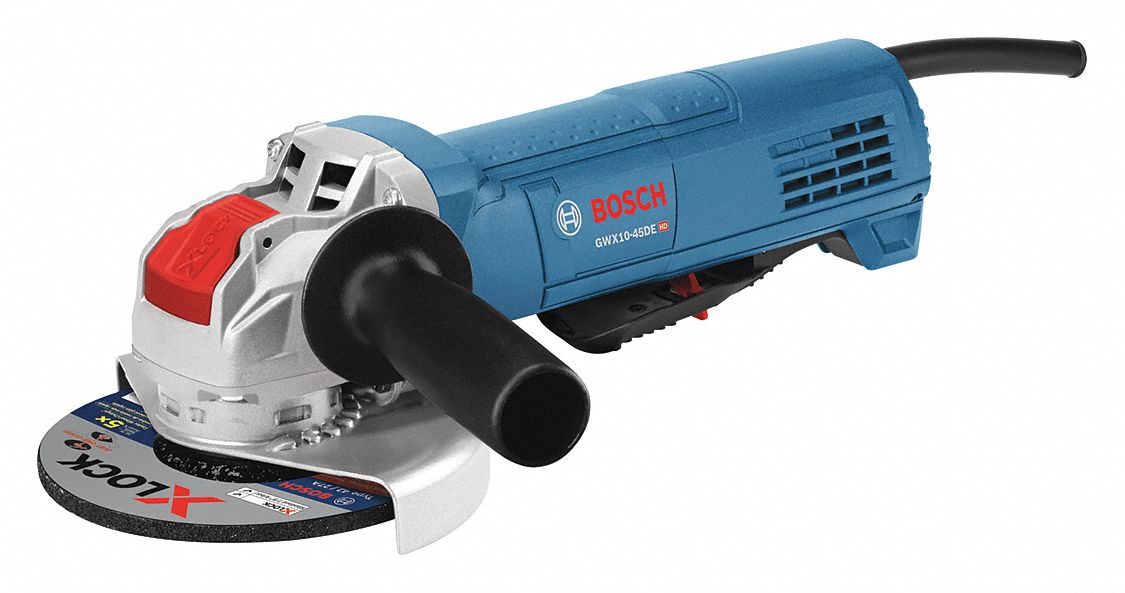 Angle Grinder: 10 A, 11,000 RPM Max. Speed, Paddle, 4 1/2 in Wheel Dia, 120V AC, Std Head