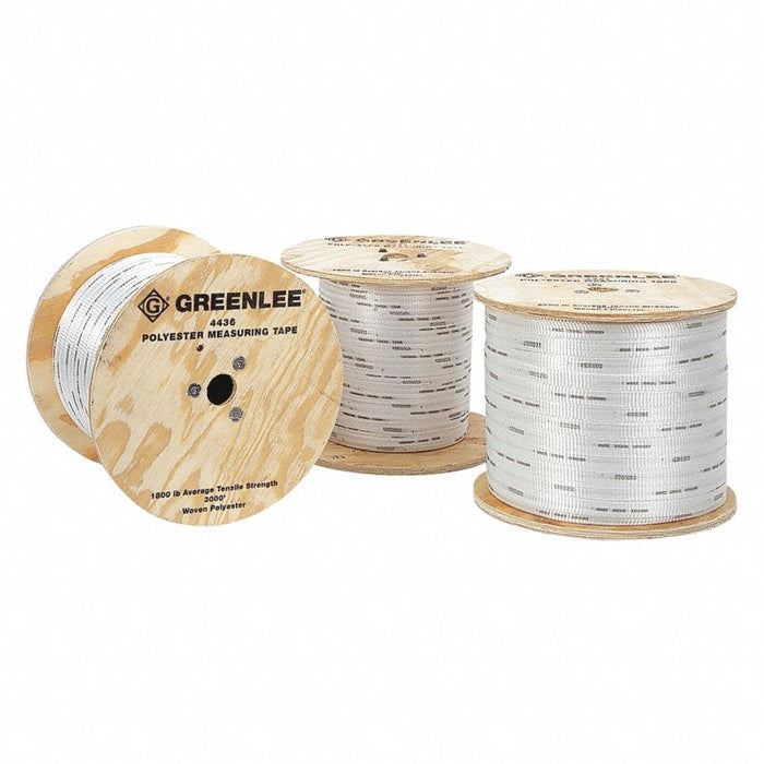 Cable Pulling Tape: 1/2 in Rope Dia., 3,000 ft Rope Lg., 1,250 lb Max, Polyester