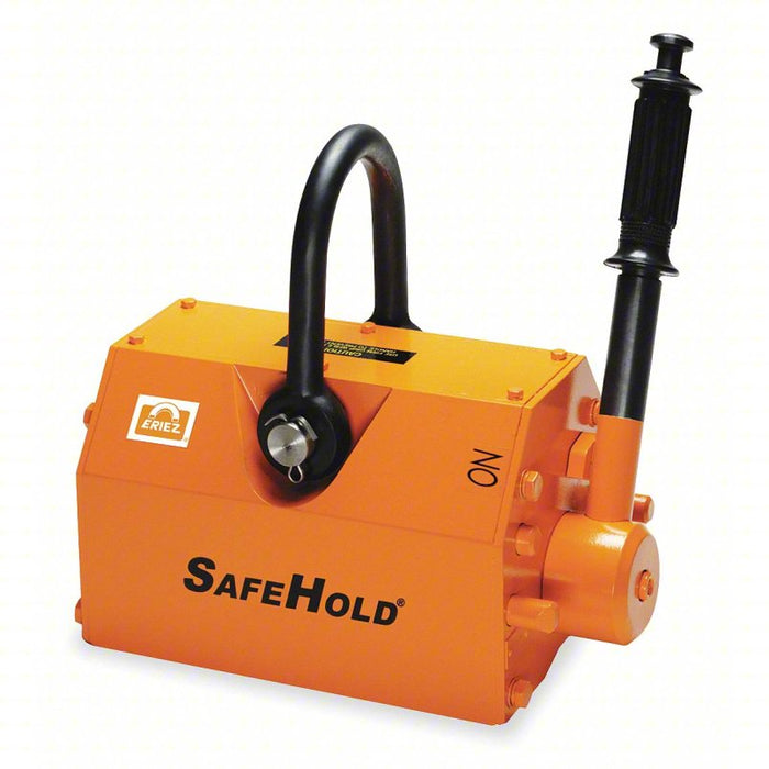 Lifting Magnet: SafeHold, 2,500 lb Flat Capacity, 1,250 lb Round Capacity