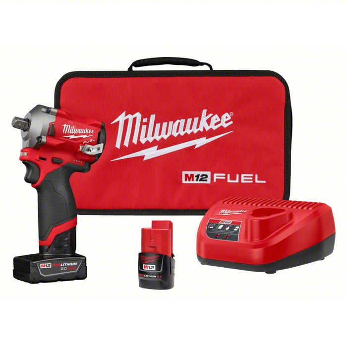 Impact Wrench: 1/2 in Square Drive Size, 250 ft-lb Fastening Torque, 250 ft-lb Breakaway Torque