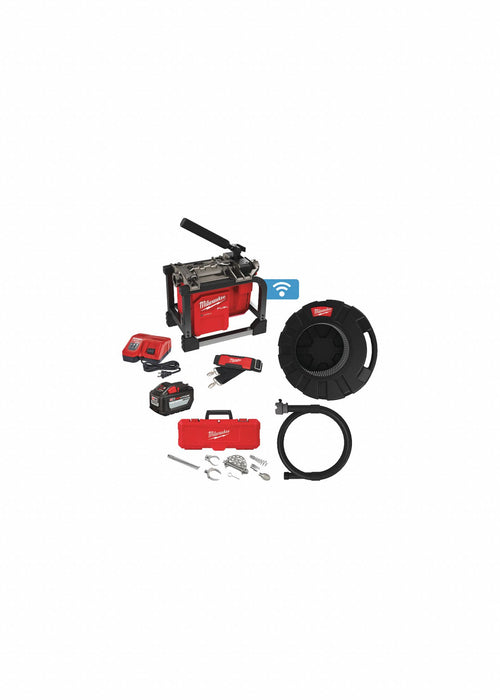 Sectional Drain Cleaning Machine Kit: Cordless, M18, 6 in Max. Pipe Dia., 5 Sections