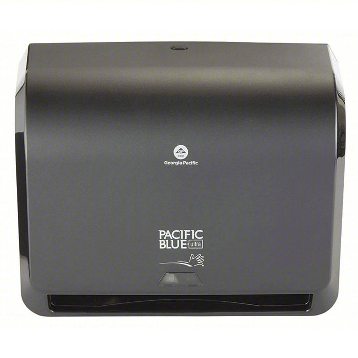 Paper Towel Dispenser: Hardwound, 9 in Paper Towel Wd, 1 3/4 in, Plastic, Black