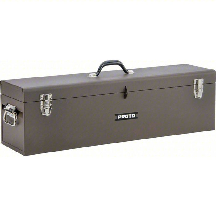 Tool Box: 32 in Overall Wd, 8 1/2 in Overall Dp, 9 1/2 in Overall Ht, Padlockable, Brown