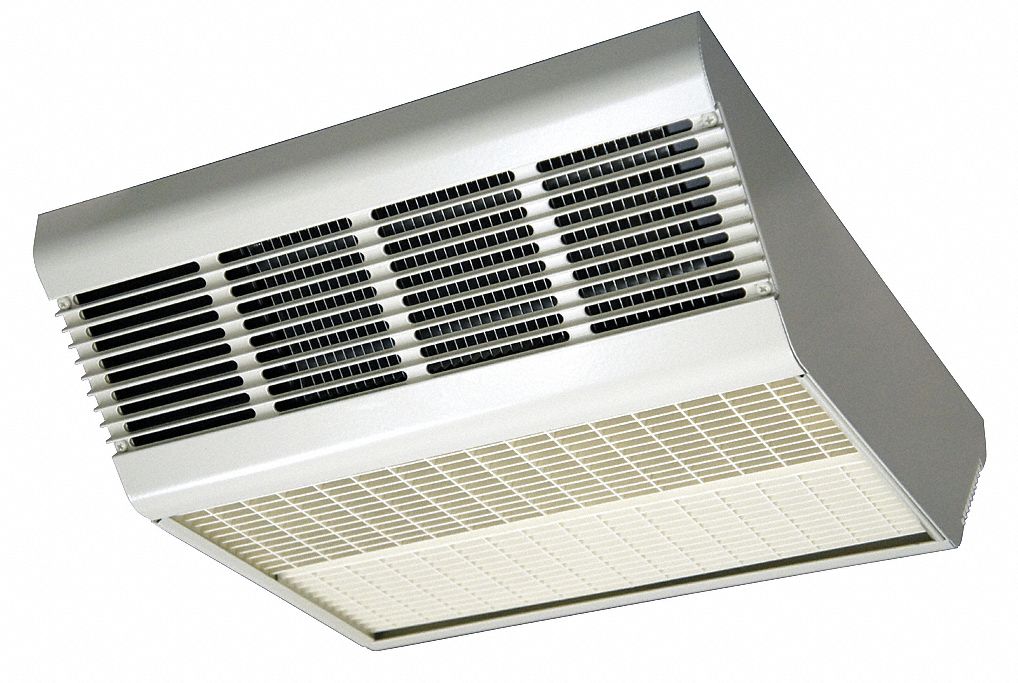 Electric Ceiling Panel Heater: 2000W/3000W/4000W, 208V AC, 1 or 3-phase, Recessed, White