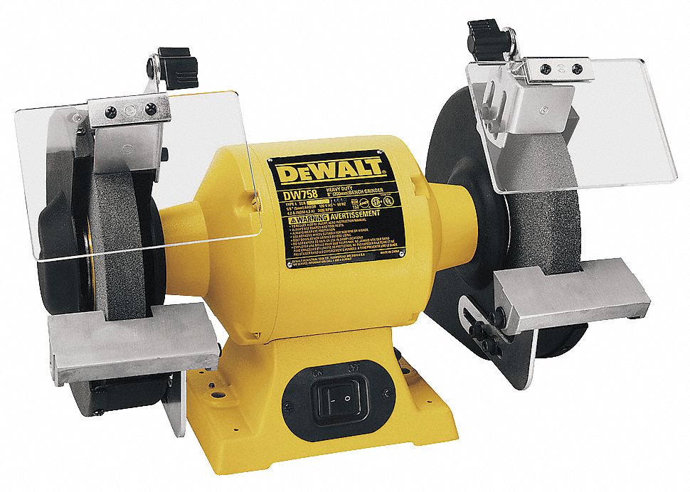 Bench Grinder: For 8 in Max. Wheel Dia., 36/60 Grinding Wheel Grit, 5/8 in Arbor Size
