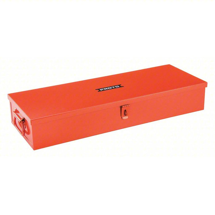 Tool Box: 25 1/4 in Overall Wd, 15 1/4 in Overall Dp, 5 1/2 in Overall Ht, Padlockable, Red