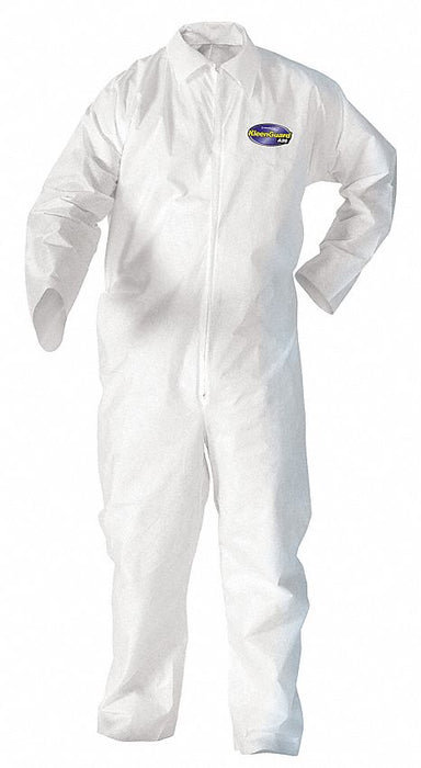 D2162 Collared Coverall Elastic White M PK24