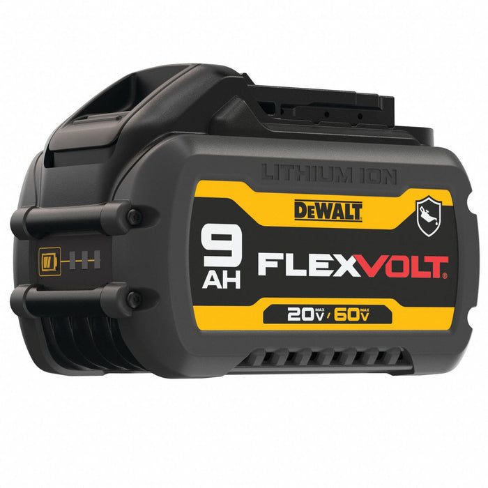 Battery: DEWALT®, 20V/60V FLEXVOLT, Li-Ion, 1 Batteries Included, 9 Ah, FLEXVOLT Oil-Resistant