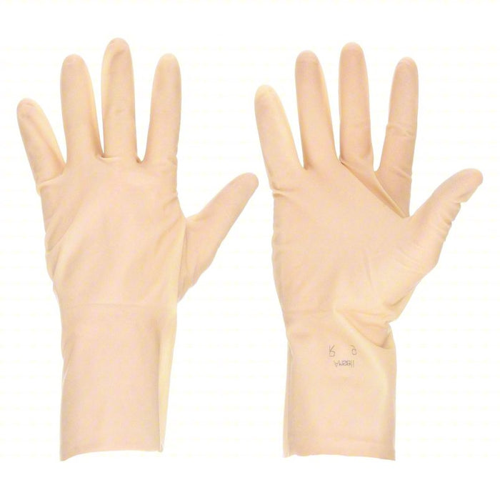 Disposable Gloves: ISO 5, Non-Sterile, 5 mil, Latex, M ( 8 ), Grain, Fingertips, 1,000 PK