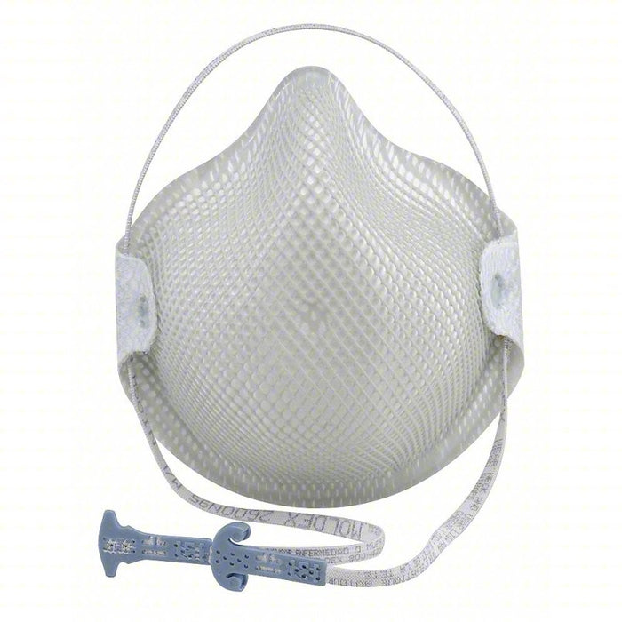 Disposable Respirator: Dual, Non-Adj, Molded Nose Bridge, Comfort, White, M Mask Size, MOLDEX, 15 PK