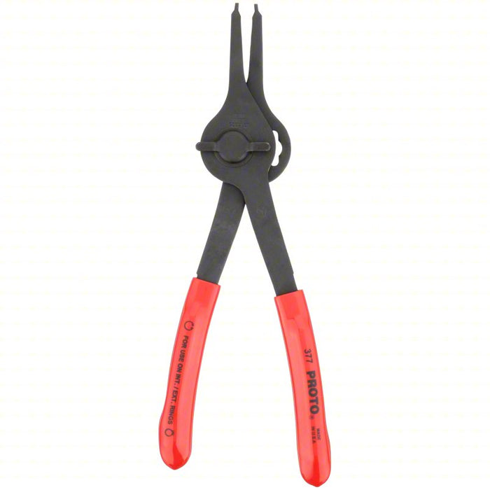 Retaining Ring Plier: External/Internal, For 1 13/16 in to 3 in Bore Dia, 0.09 in Tip Dia, Manual