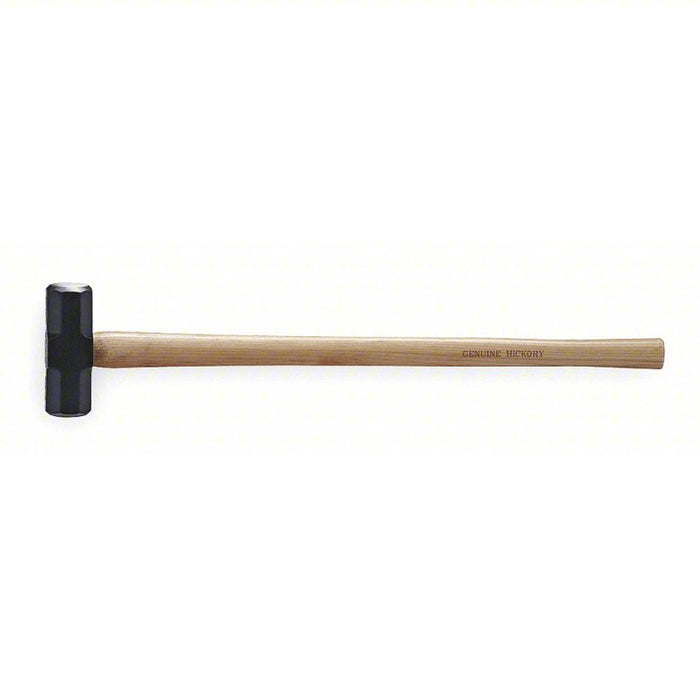 Standard Sledge Hammer: Steel, Wood Handle, 12 lb Head Wt, 2 5/8 in Dia, 36 in Overall Lg