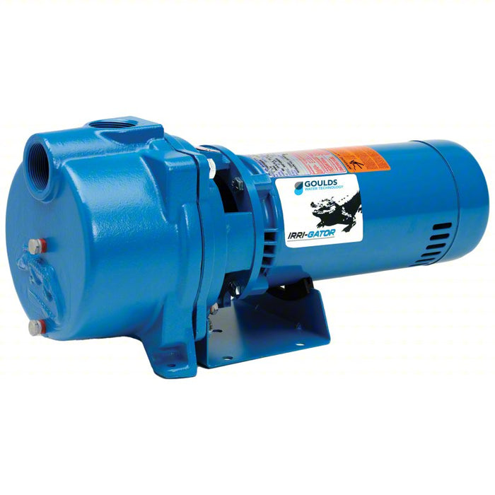 Sprinkler Pump: Self-Priming, 115/230V AC, 1 hp, 51 psi Shut Off, ODP