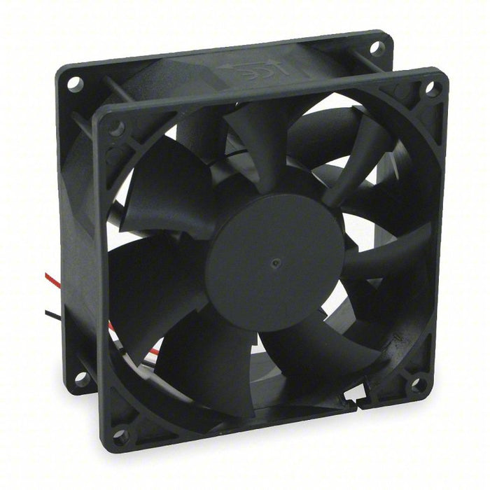 Standard Square Axial Fan: 3 1/8 in Ht, 1 1/2 in Dp, 84, IP20, PBT Plastic, 48V DC