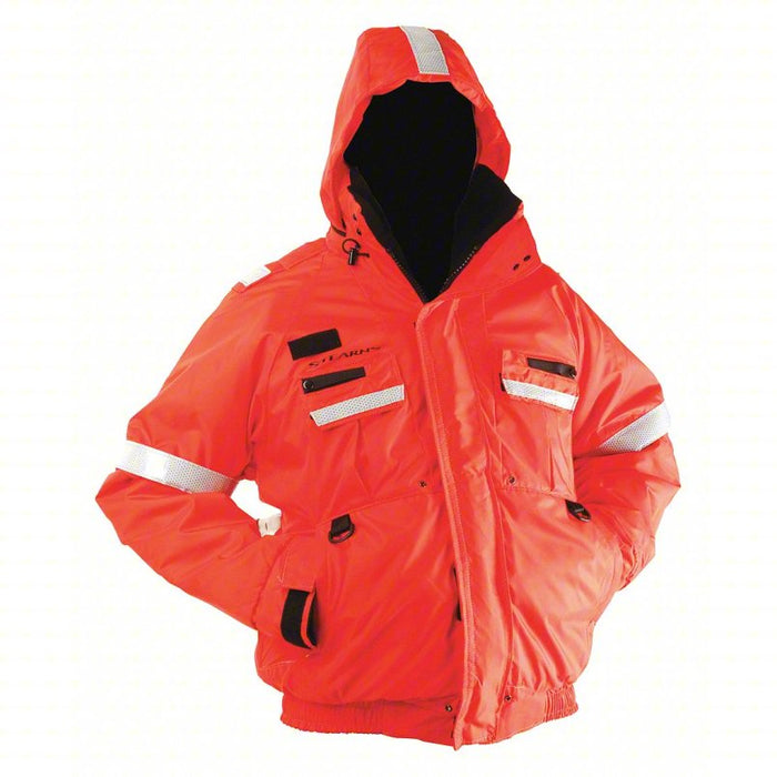 Flotation Jacket: III, Foam, Nylon, 15 1/2 lb Buoyancy, Zipper, L, Orange