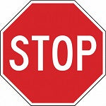 D9768 Stop Traffic Sign 30 x 30