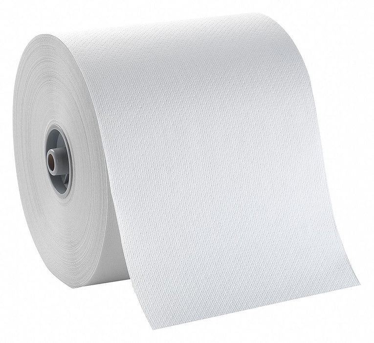 TOUGH GUY Paper Towel Roll, Continuous, White, PK6