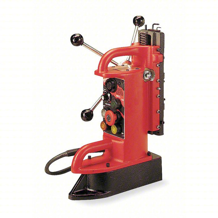 Magnetic Drill Press Base: Large, 9 in Travel, Fixed, 11 in Overall Lg, 15 in Overall Ht