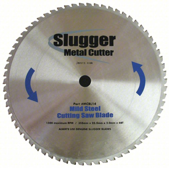 Circular Saw Blade: 14 in Blade Dia., 66 Teeth, 0.087 in Cut Wd, 1 in Arbor Size, Solid Stock