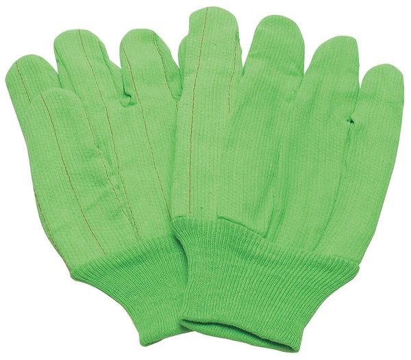 Knit Gloves: L ( 9 ), Uncoated, Uncoated, Cotton, Canvas Task & Chore Glove, Knit Cuff, 12pk
