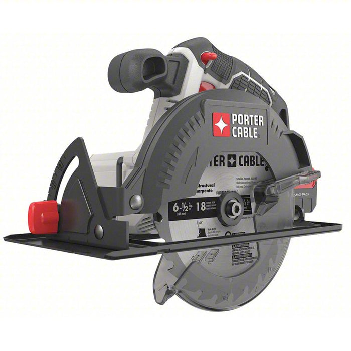 Circular Saw Kit: 6 1/2 in Blade Dia., Left, 2 1/8 in Max. Cutting Dp @ 0 Deg., 0° to 50° Left, 20 V