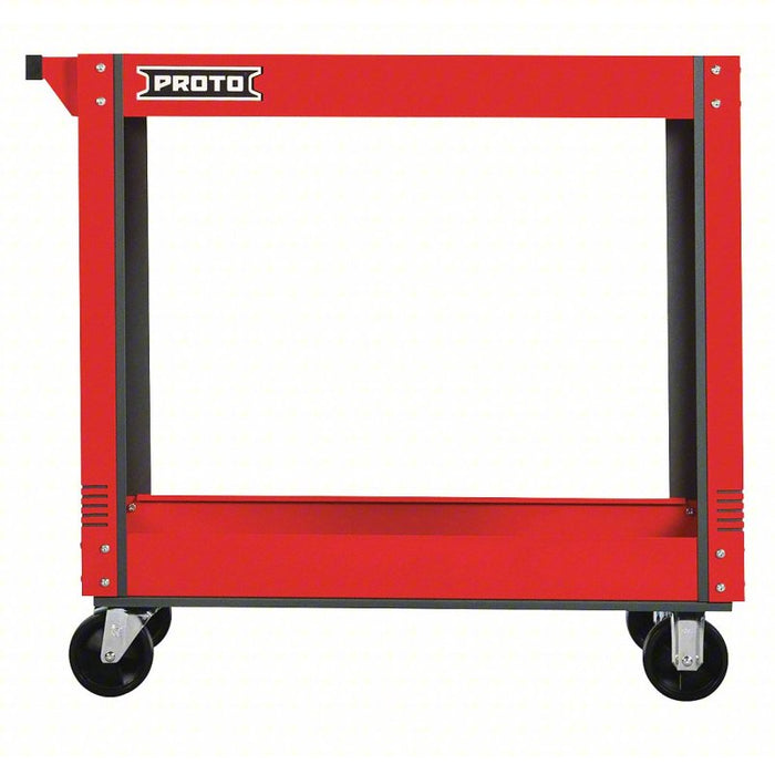 Utility Cart with Deep Lipped Metal Shelves: 800 lb Load Capacity, 37 1/2 in x 20 1/2 in