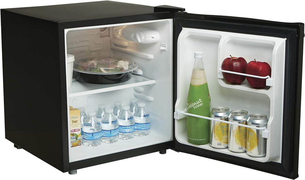 1.7 Cu Ft Compact Refrigerator, Single Door Mini Fridge for Dorm, Office, Bedroom, Black