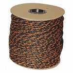 Rope: 5/8 in Rope Dia, Black/Orange, 600 ft Rope Lg, 598 lb Working Load Limit, Twisted