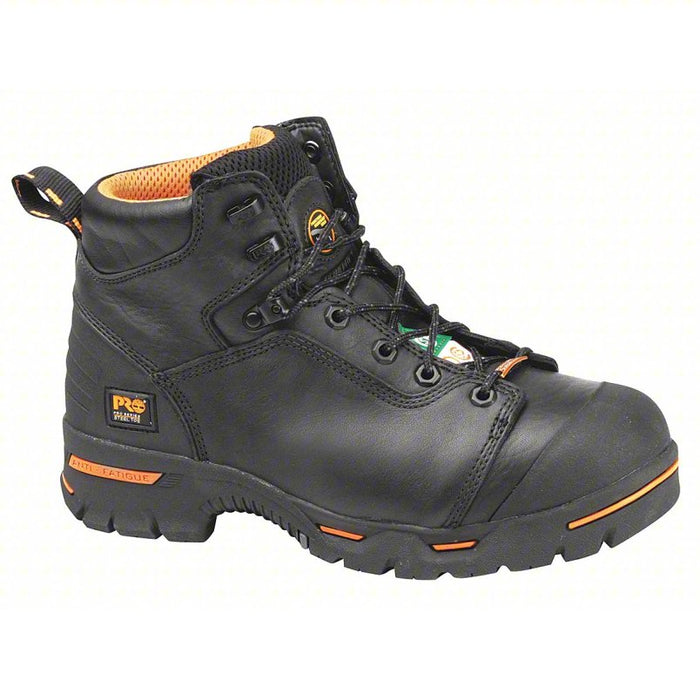 Work Boot: M, 8, 6 in Work Boot Footwear, Men's, Black, Better, 1 PR