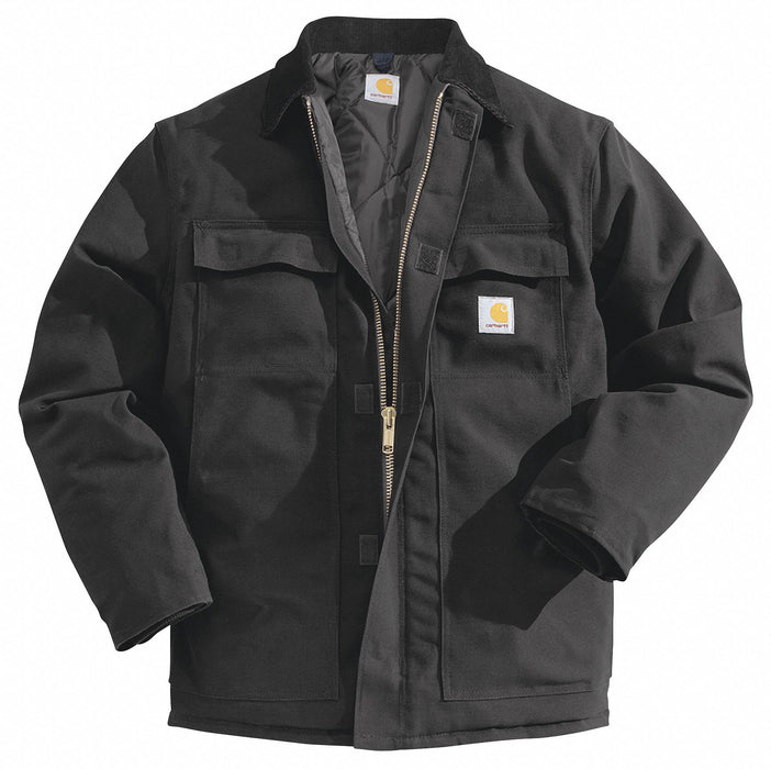 Coat: Jacket, Men's, Jacket Garment, 2XL, Black, Regular, Insulated for Cold Conditions