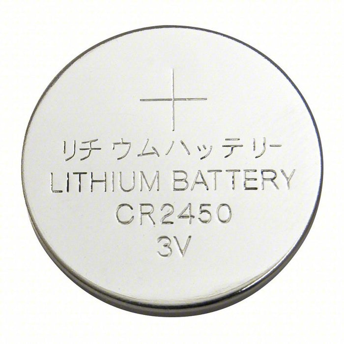 Coin Cell Battery: 2450 Battery Size, Lithium, 620 mAh Capacity, 3V DC, 3V DC