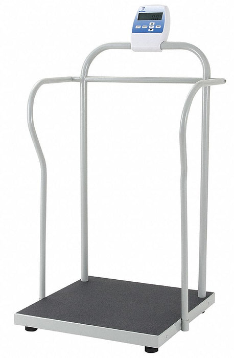 Physician Scale: Digital, 360kg/800 lb, kg/lb, 24 in Weighing Surface Wd, 0.1kg/0.2 lb