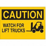 BRADY Caution Sign, 10 x 14In, BK/YEL, ENG, SURF