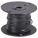 CAROL Hookup Wire: 18 AWG Wire Size, Black, 100 ft Lg, PVC,